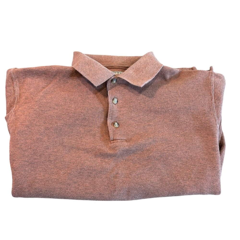 Outdoor Life Sweater Quarter button Sweater Men's M light brown/rust Sweater